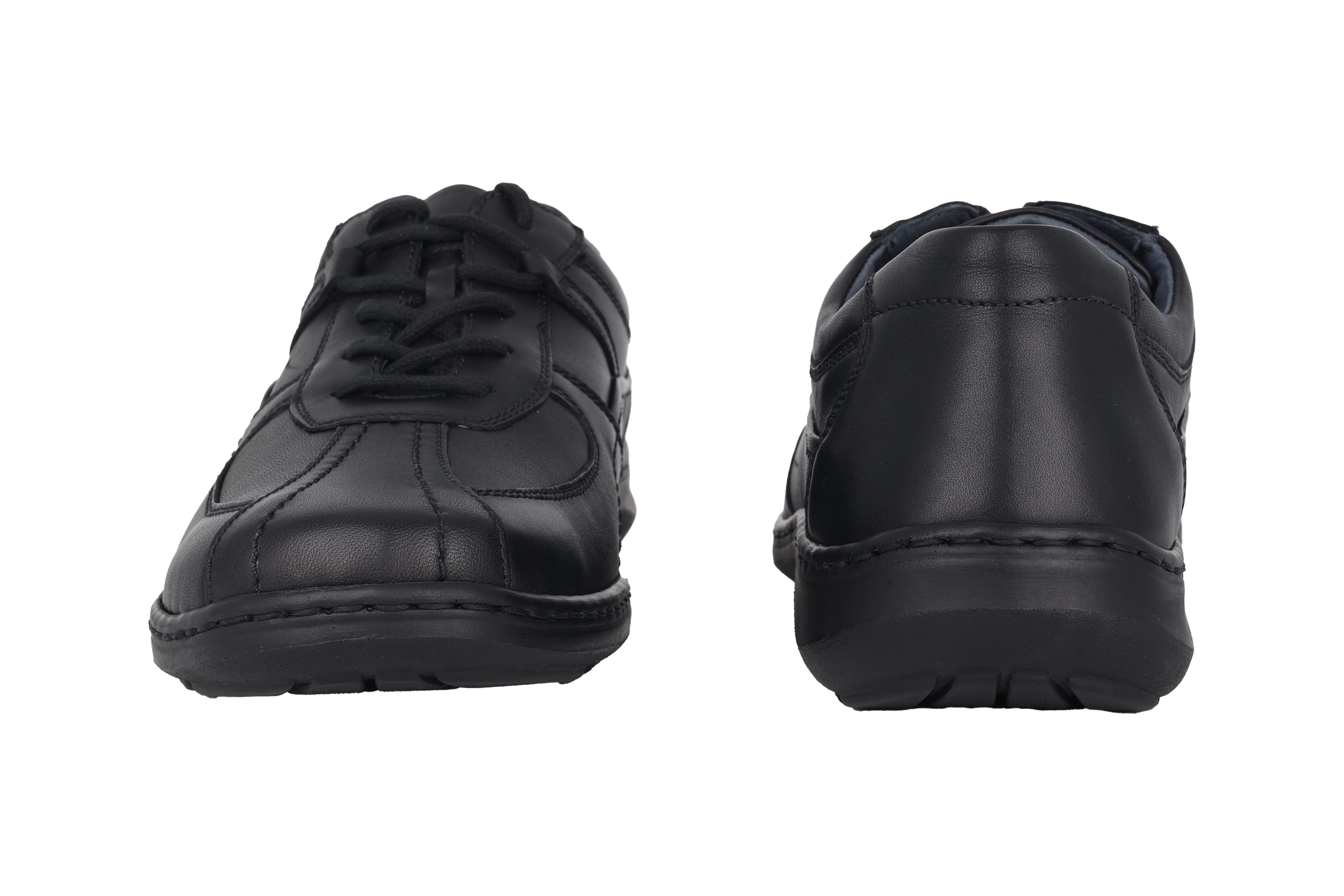 'Herwig' herenschoenen met brede pasvorm (H) - Zwart