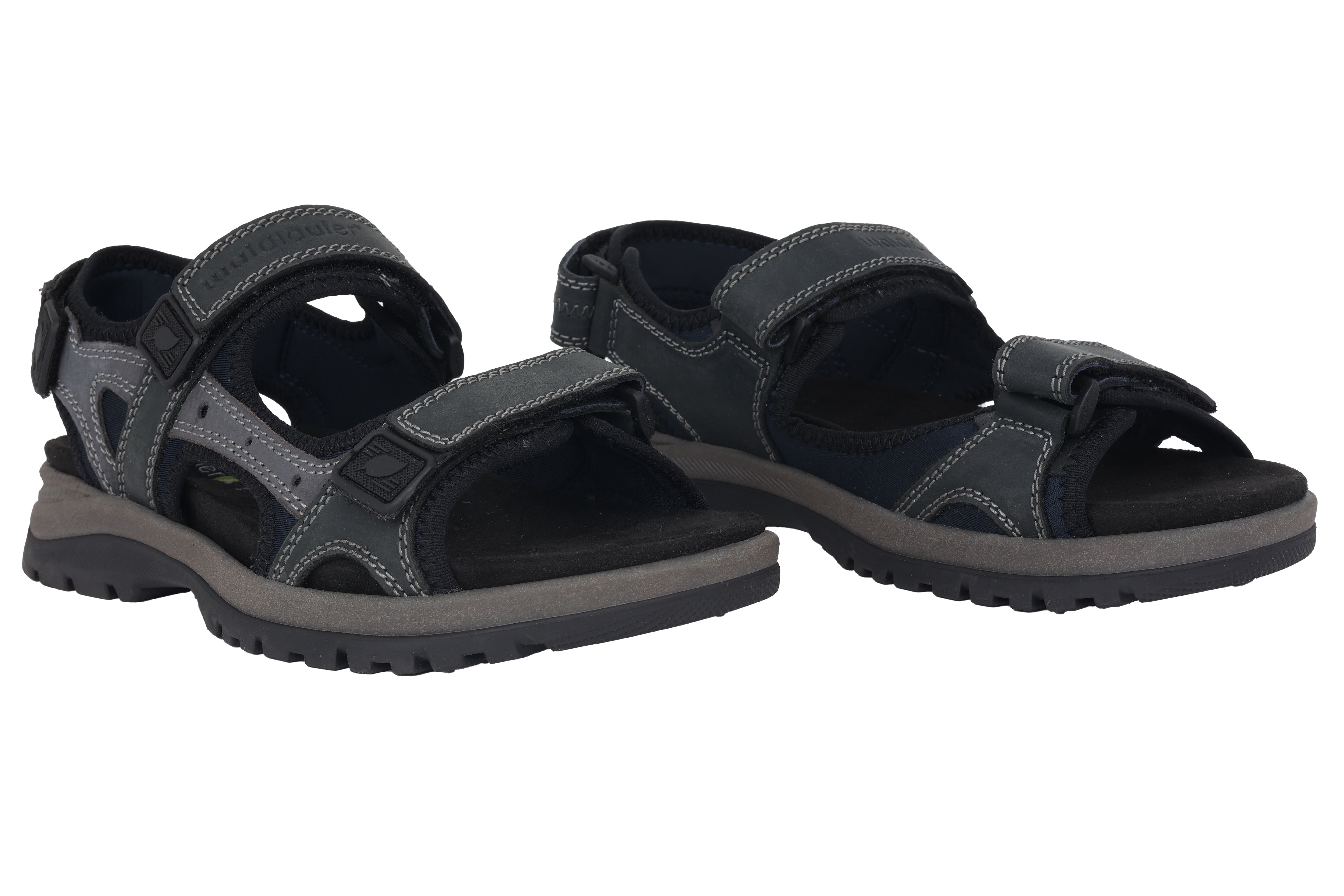 Sandale coupe large (H) pour hommes 'H-Taro' - noir