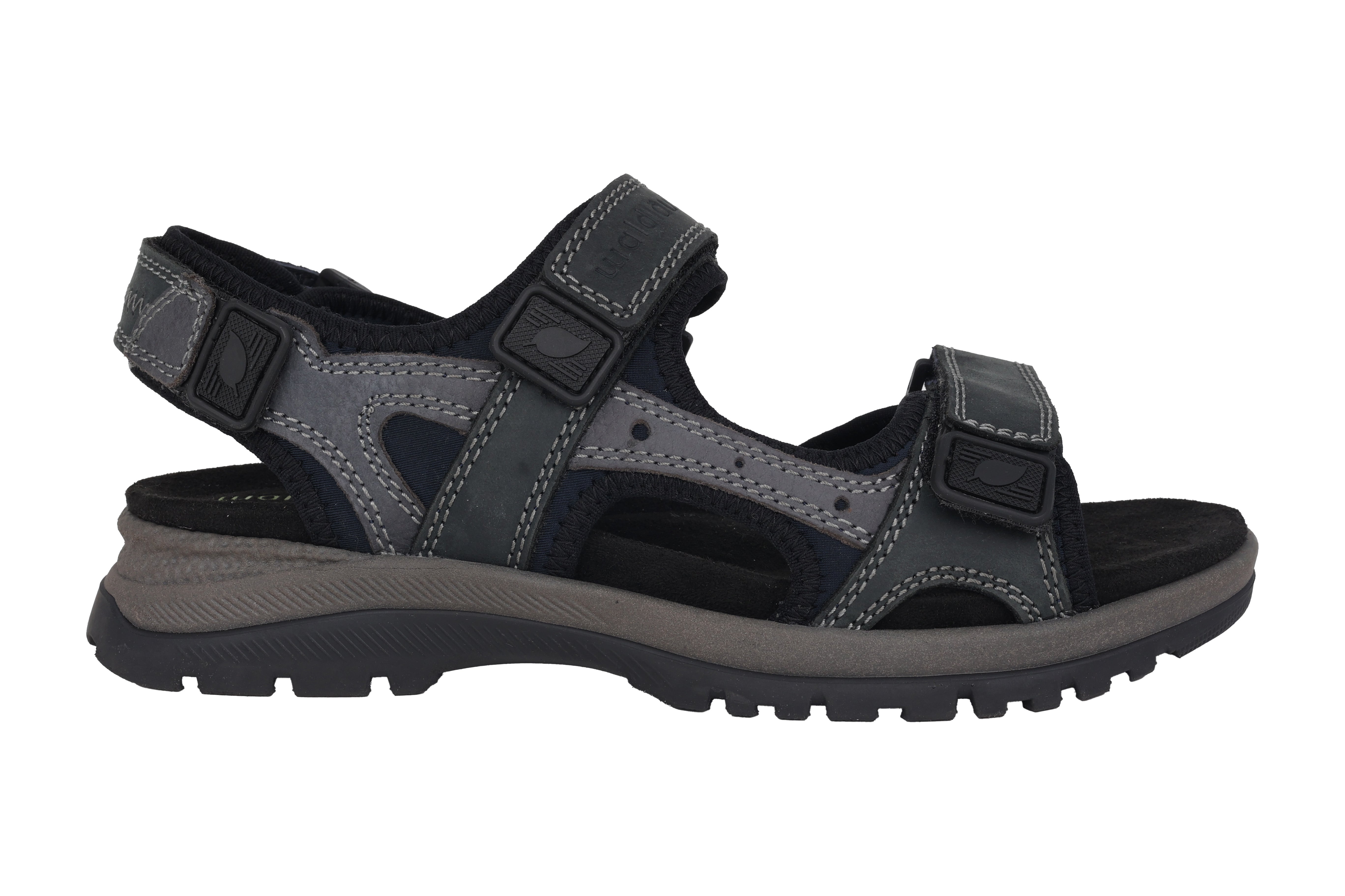 Sandale coupe large (H) pour hommes 'H-Taro' - noir