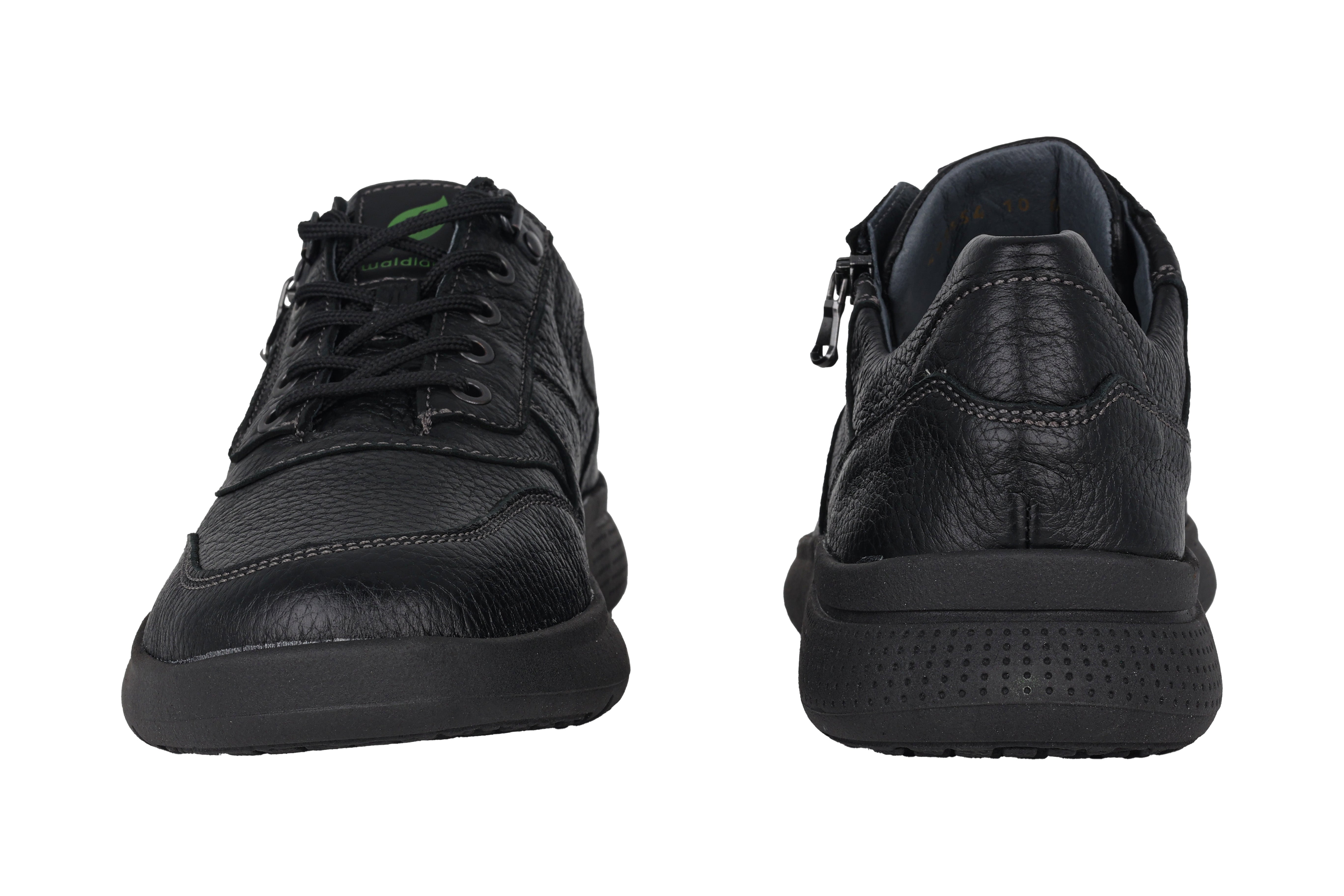 'Heiko' herensneaker met brede pasvorm (H) - zwart