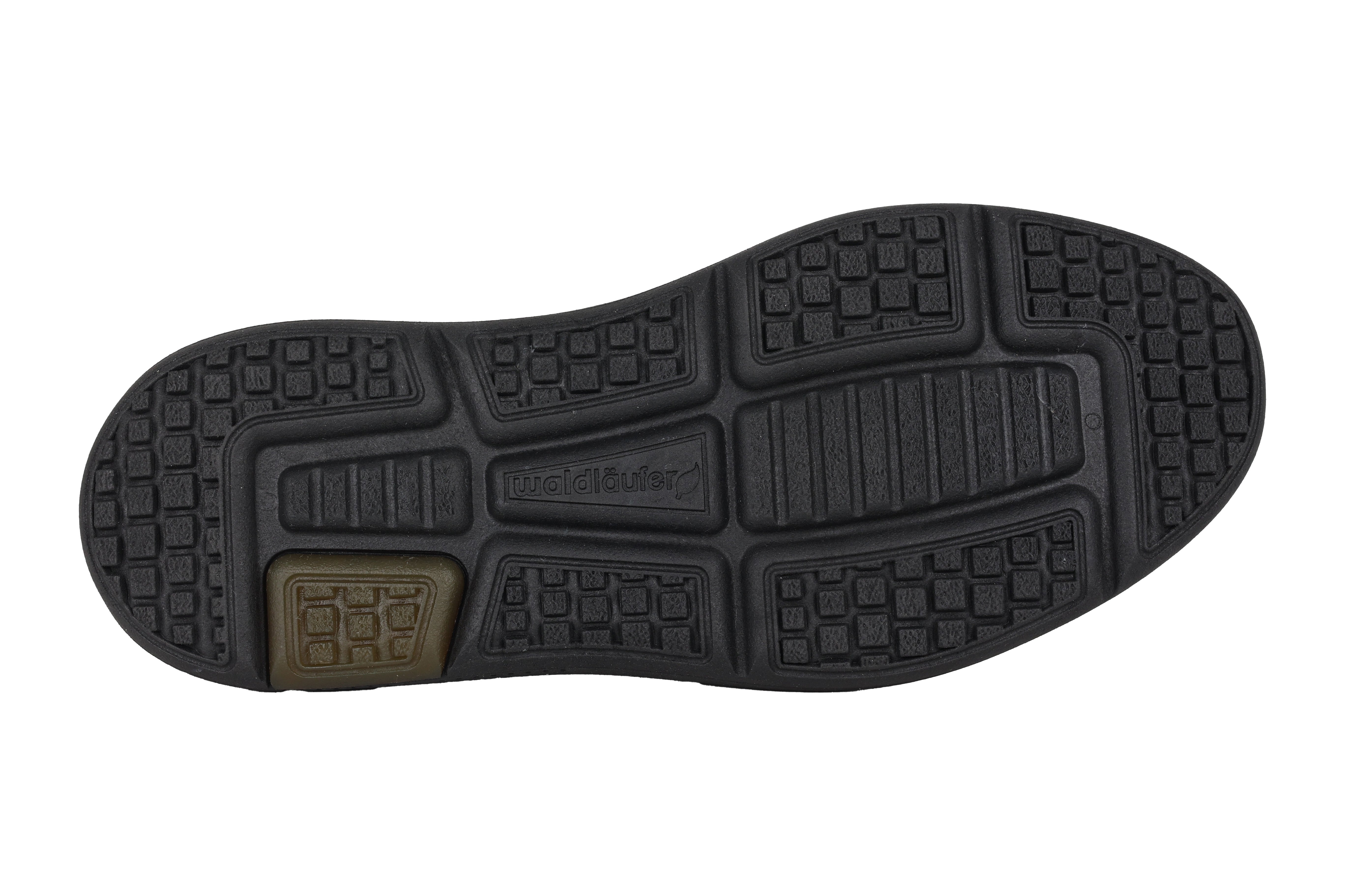 'Heiko' herensneaker met brede pasvorm (H) - zwart