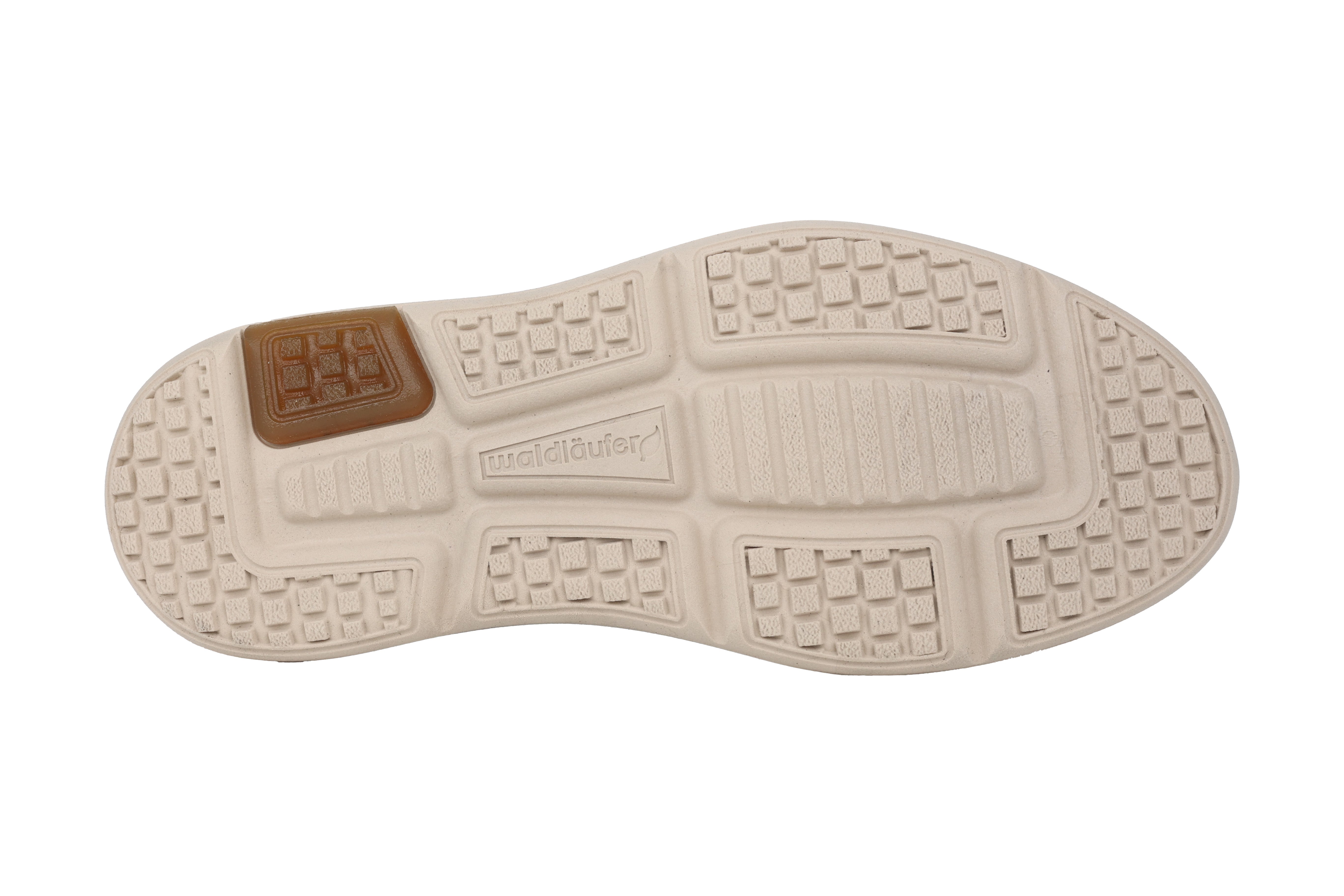 Baskets à lacets et zip pour hommes, coupe large (H), 'Heiko' - marron