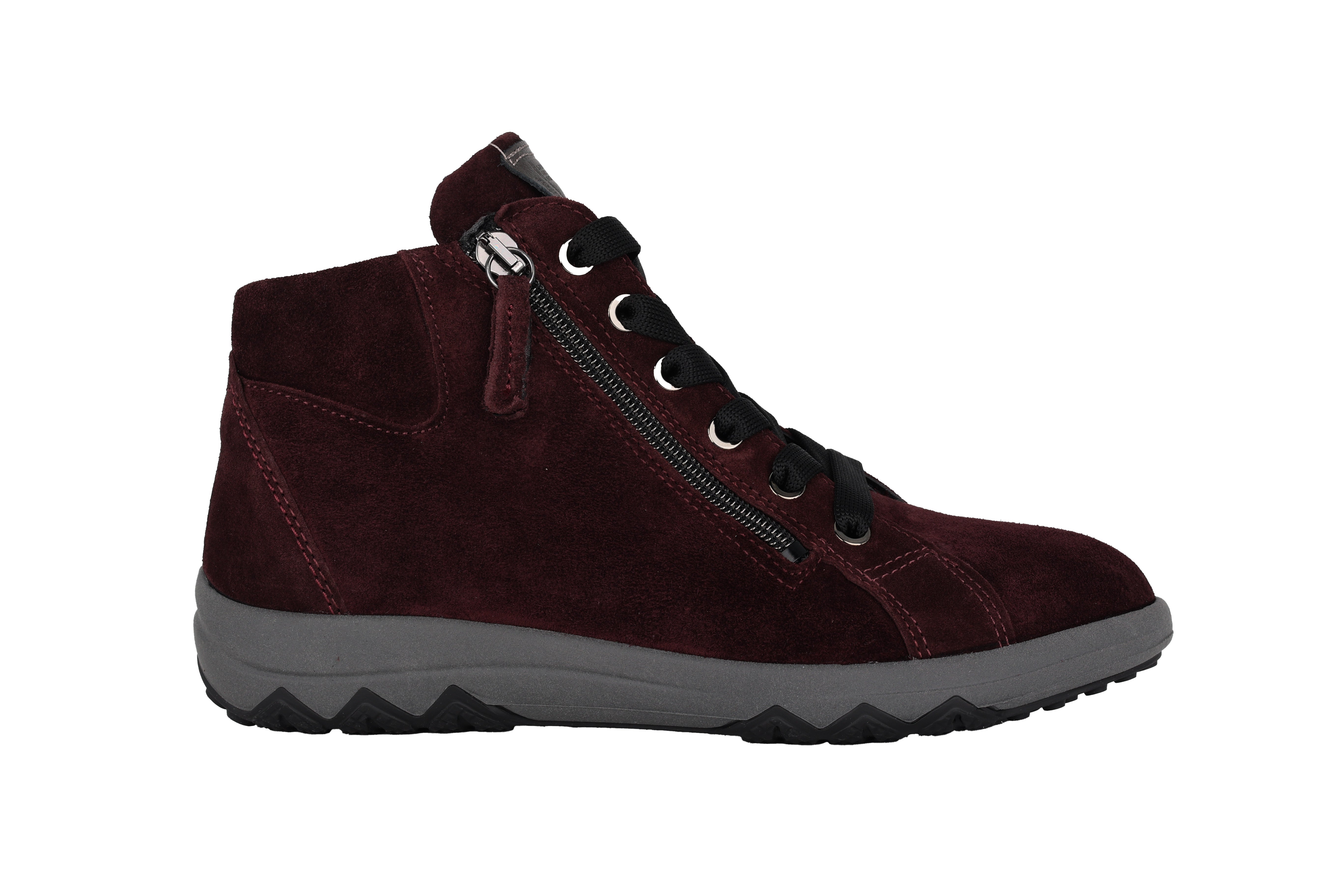 'H-Teresa' enkellaars met veterrits en brede pasvorm (H) voor dames - Paars