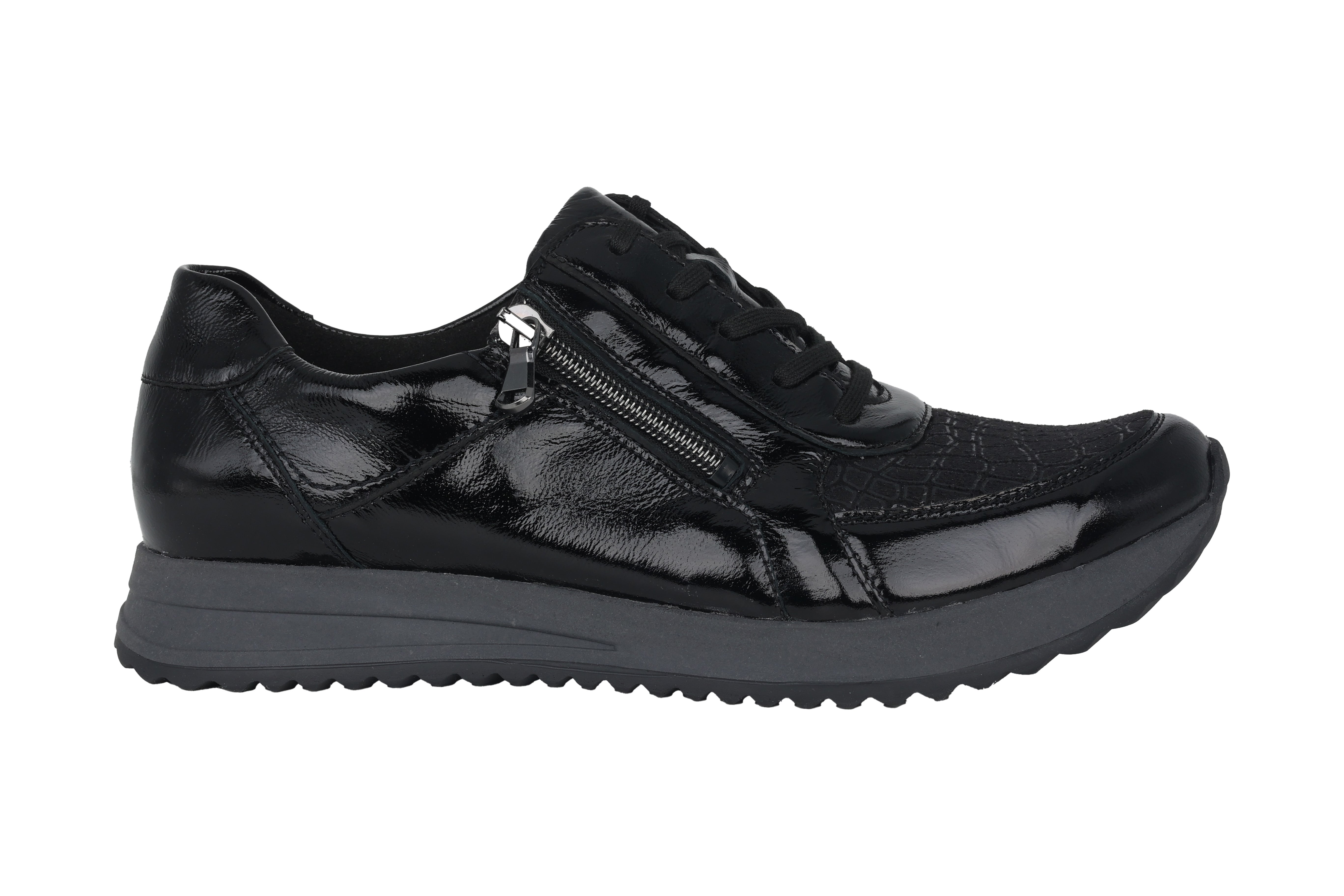 Damen-Sneaker „H-Vicky“ mit breiter Passform (H) – Schwarz