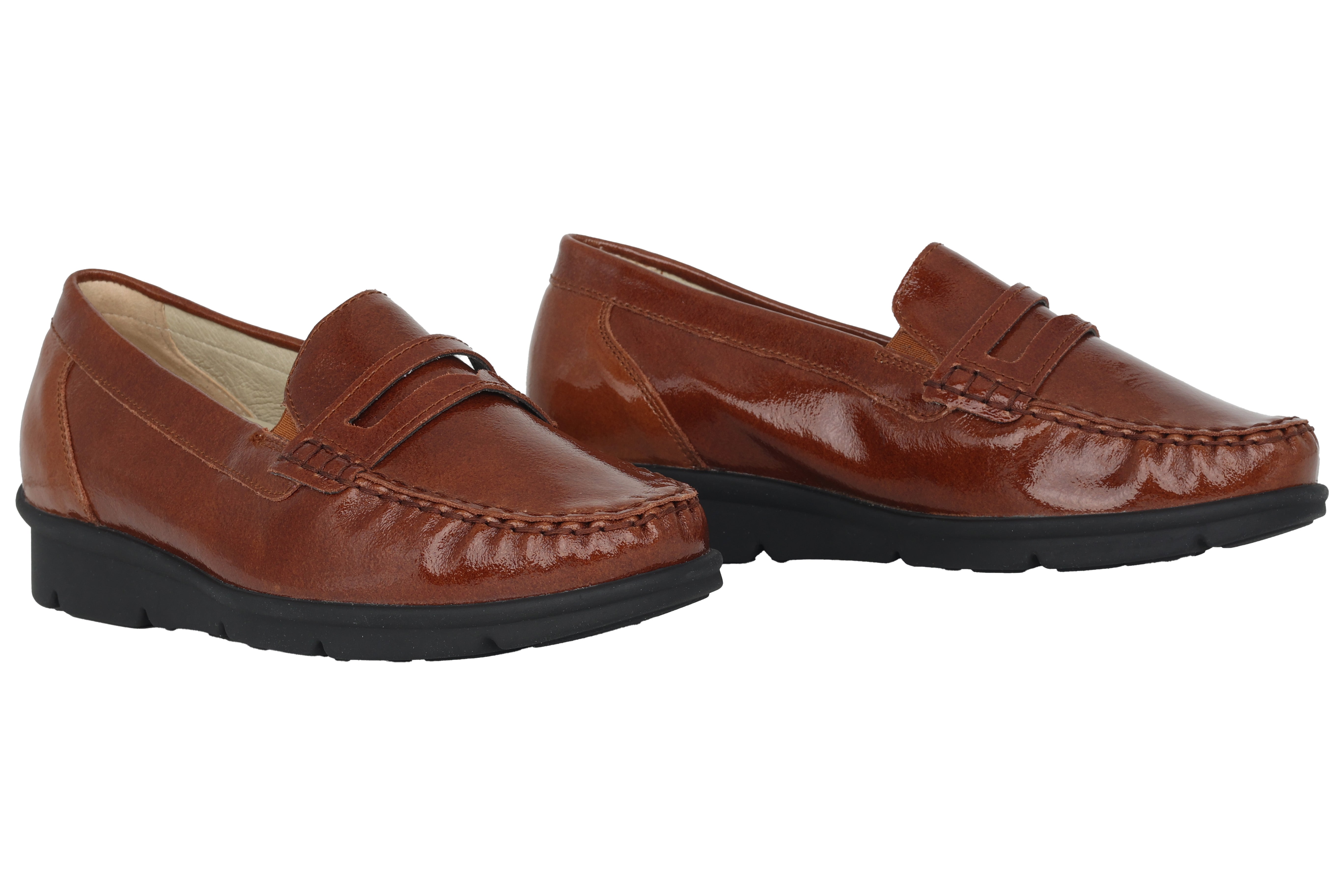 Damesmocassin met zeer brede pasvorm 'K-Inga' - Bruin