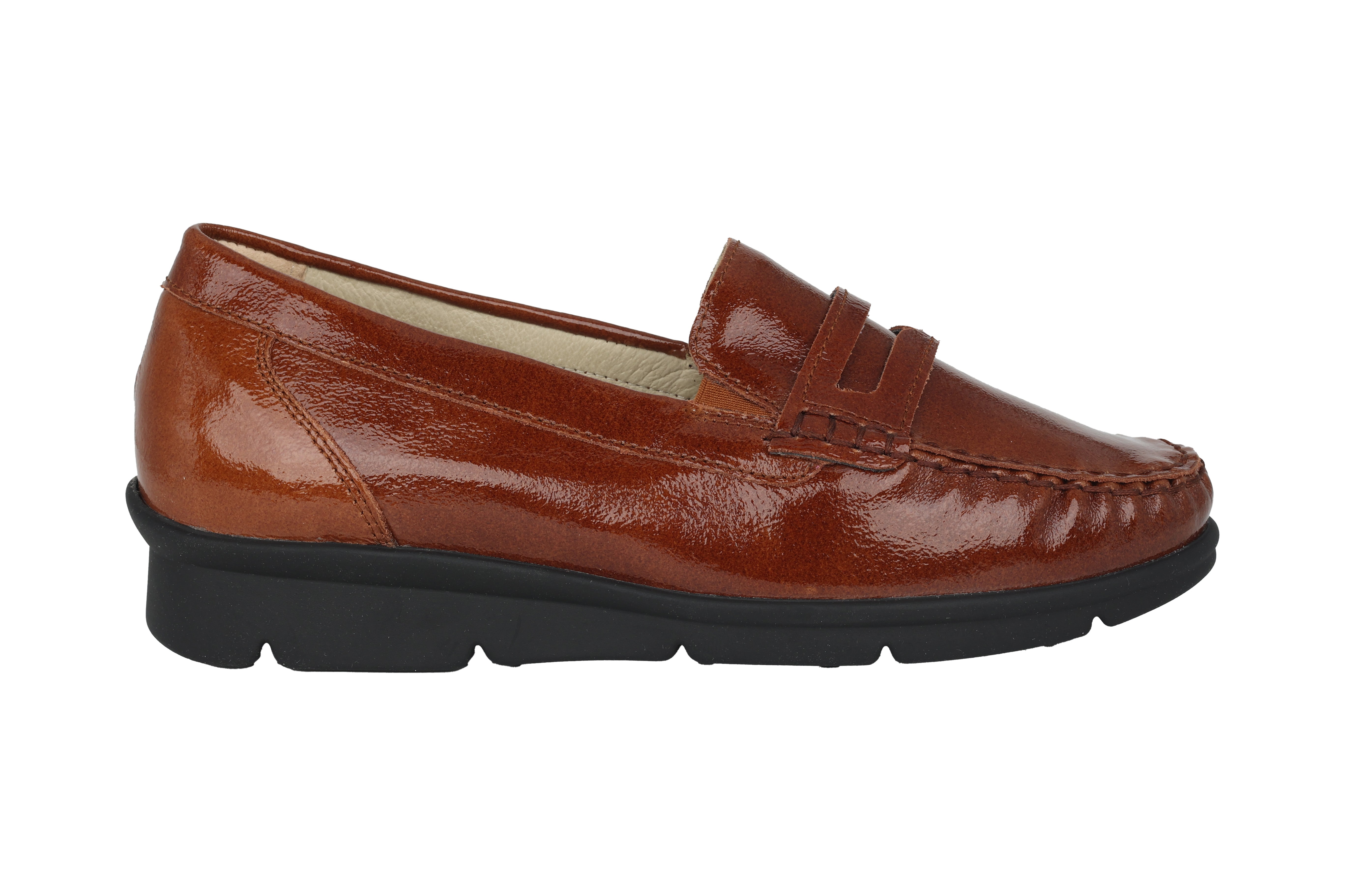 Damesmocassin met zeer brede pasvorm 'K-Inga' - Bruin