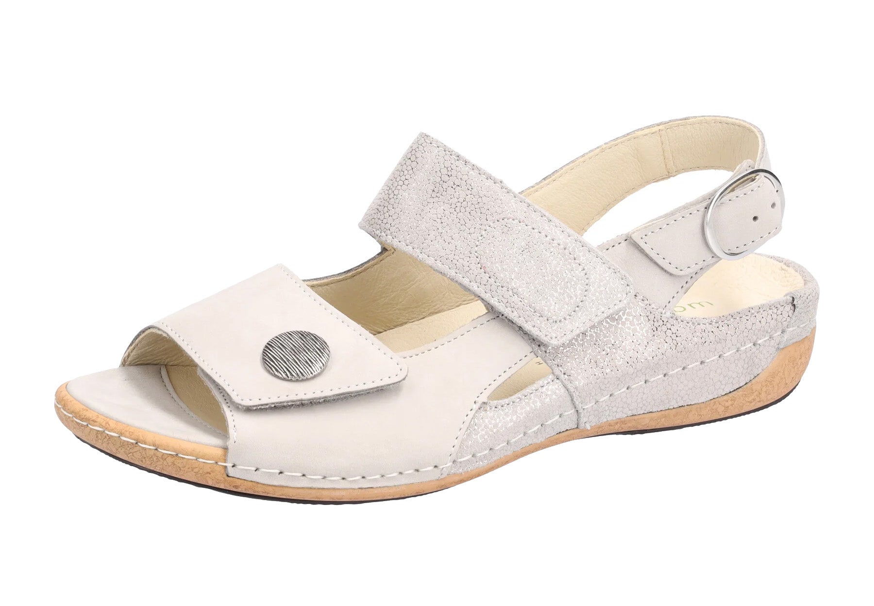 'Heliett' sandal med bred pasform (H) til kvinder - grå