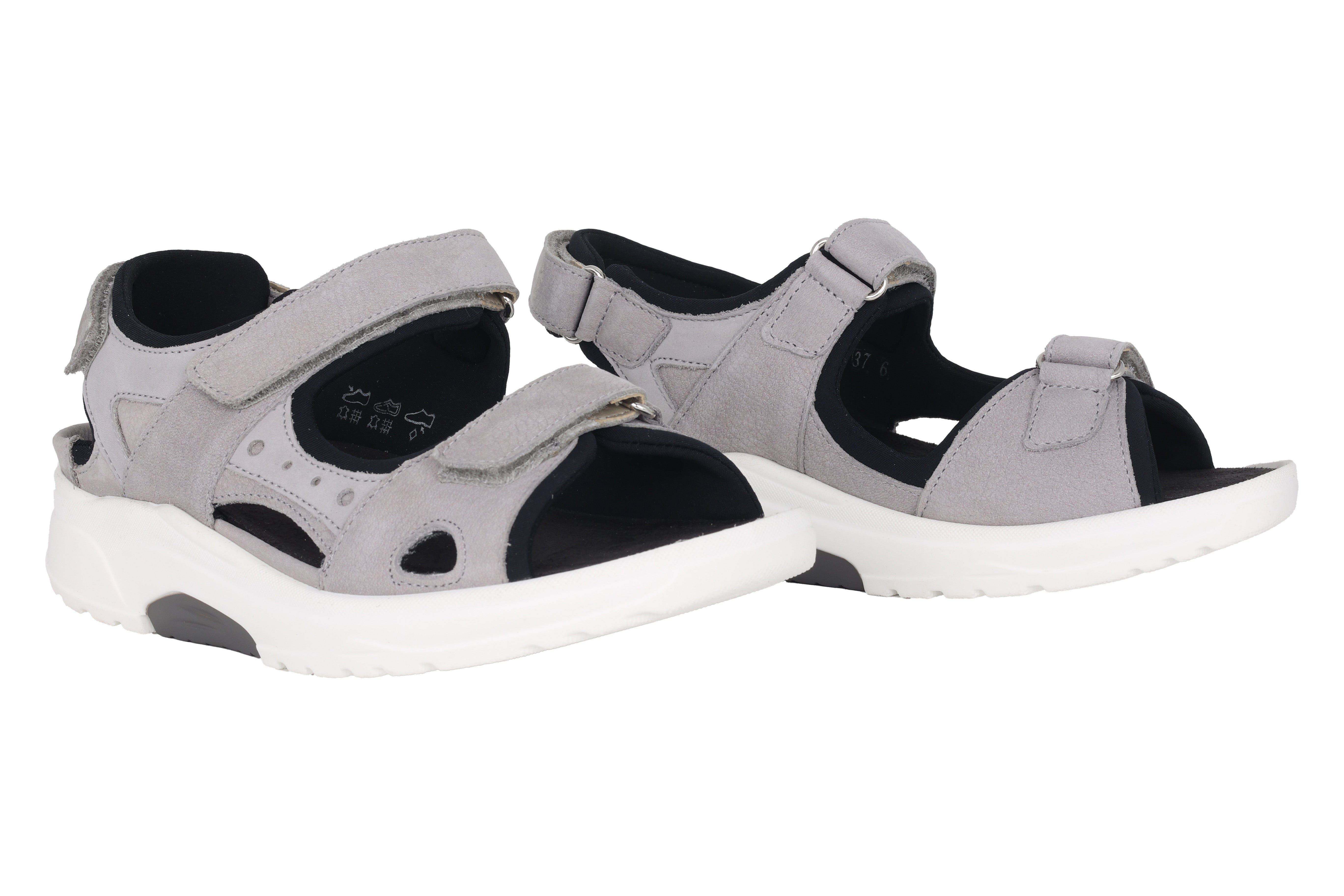 'H-Yvonne'  women's wide fit (H) dynamic rolling sandal  - grey