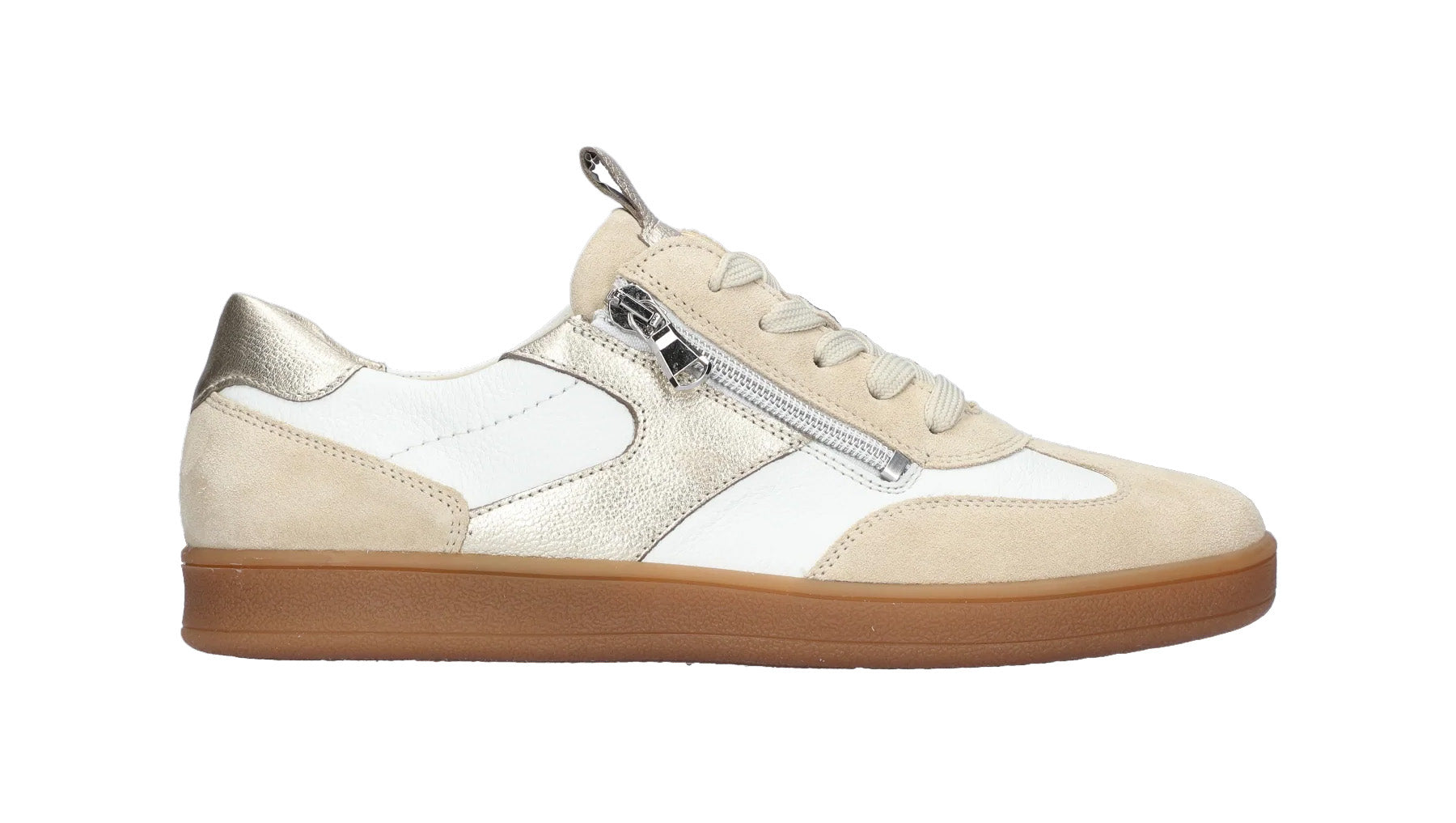 Basket femme coupe large (H) à lacets et zip 'H-Daisy' - multicolore