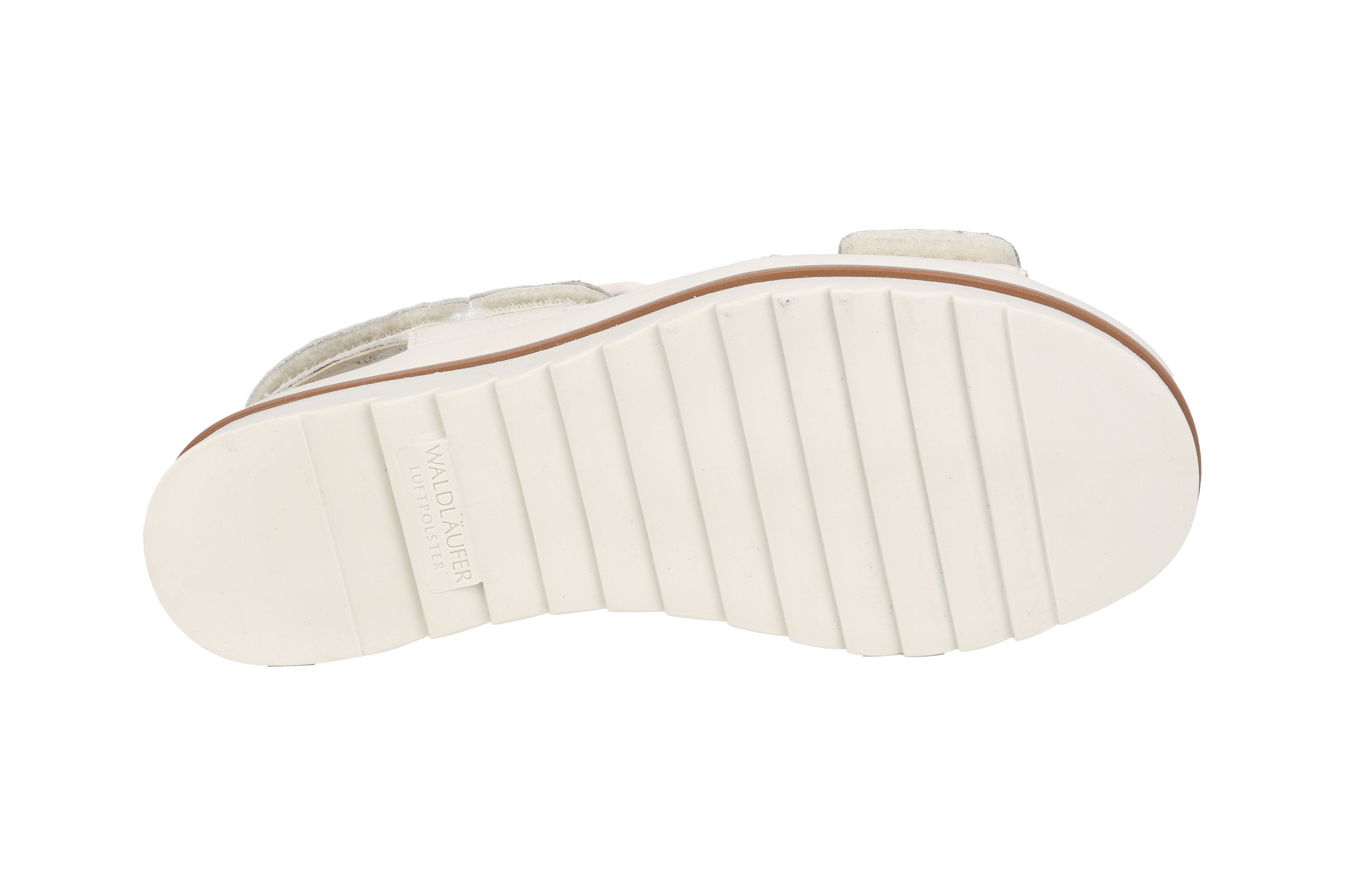 'Hakura' sandalia de mujer de corte ancho (H) - blanco roto