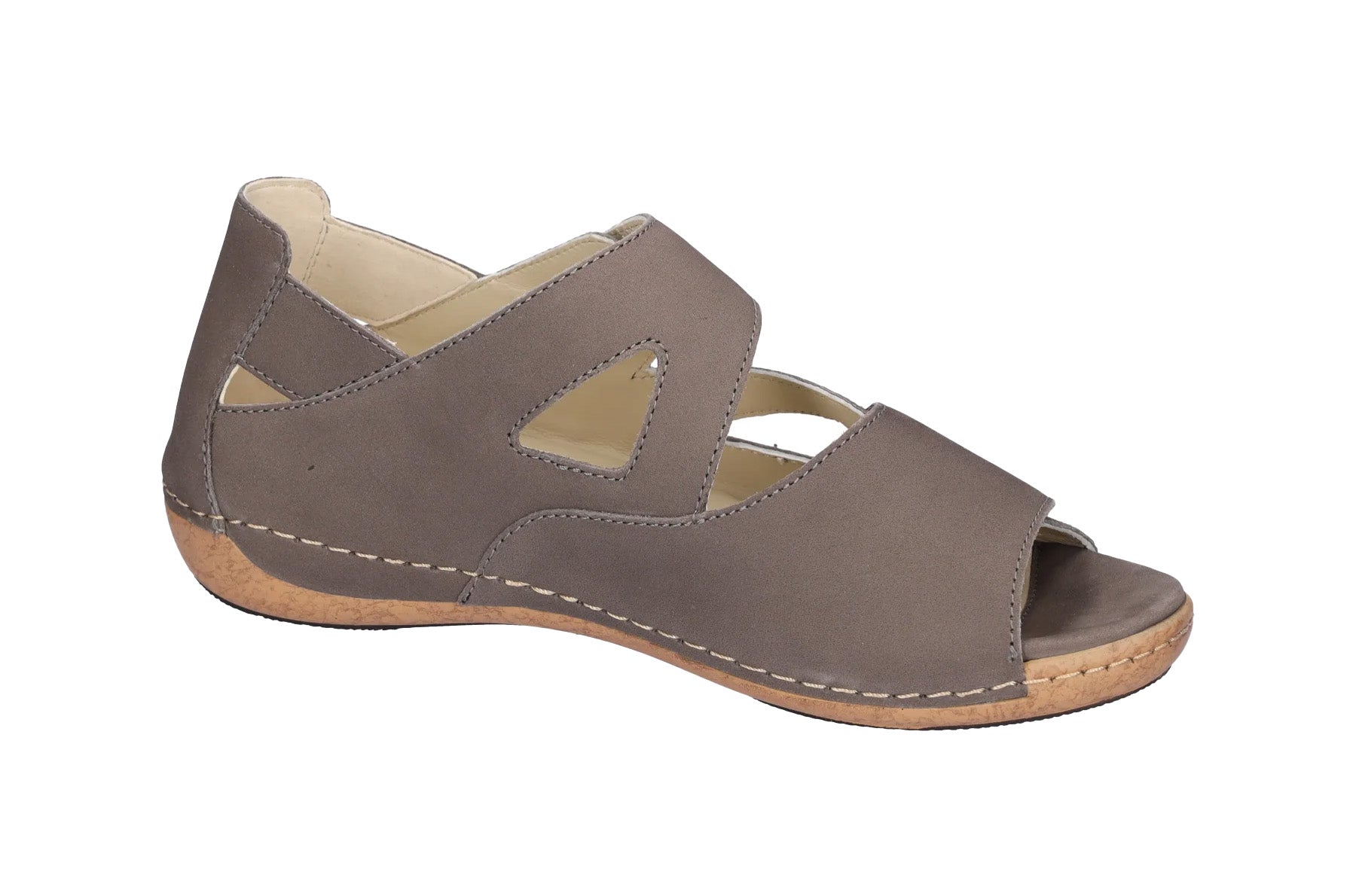 Sandale femme coupe large (H) 'Heliett' - taupe