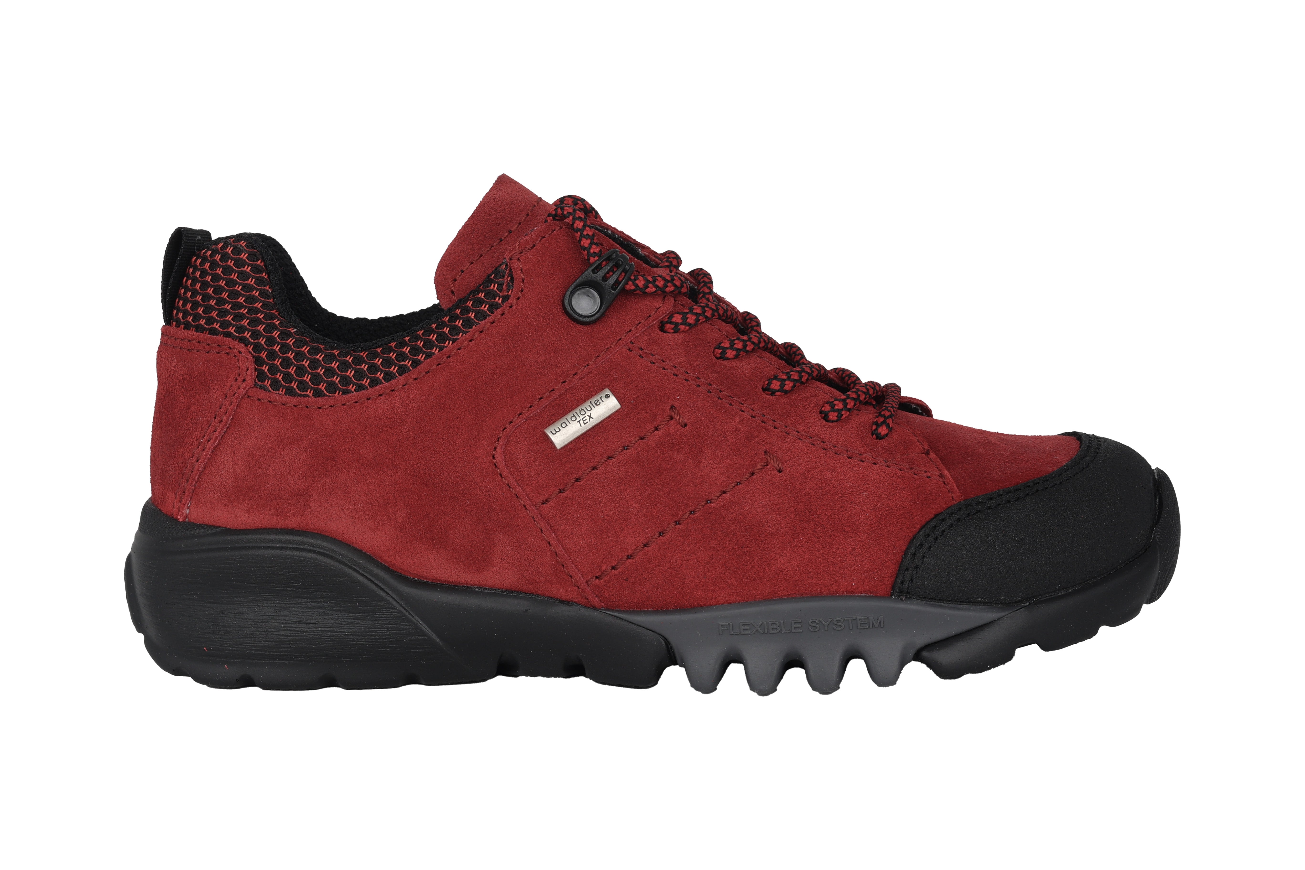 'H-Amiata' waterdichte dames wandelsneaker met brede pasvorm (H) - rood