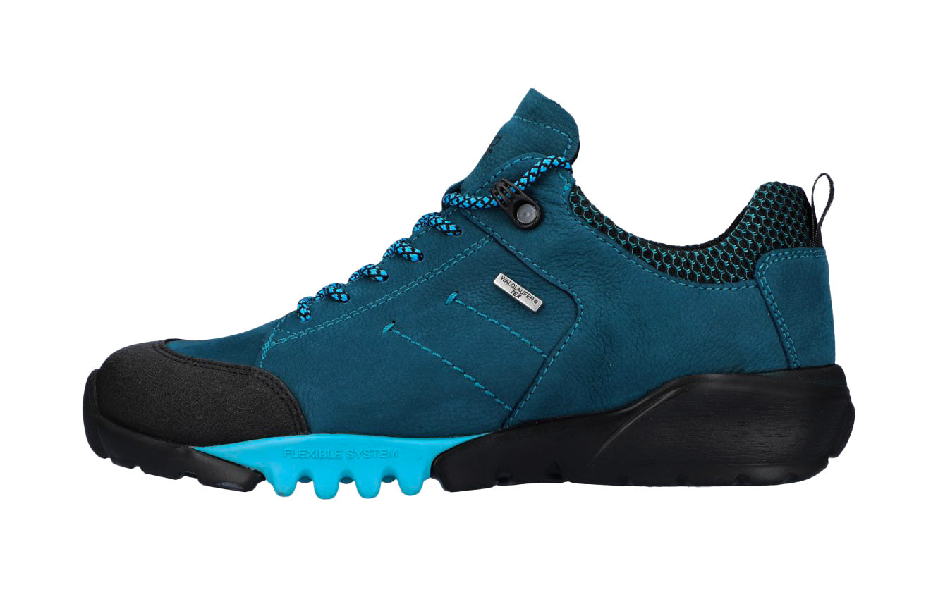 'H-Amiata' women's wide fit (H) waterproof walking sneaker - blue