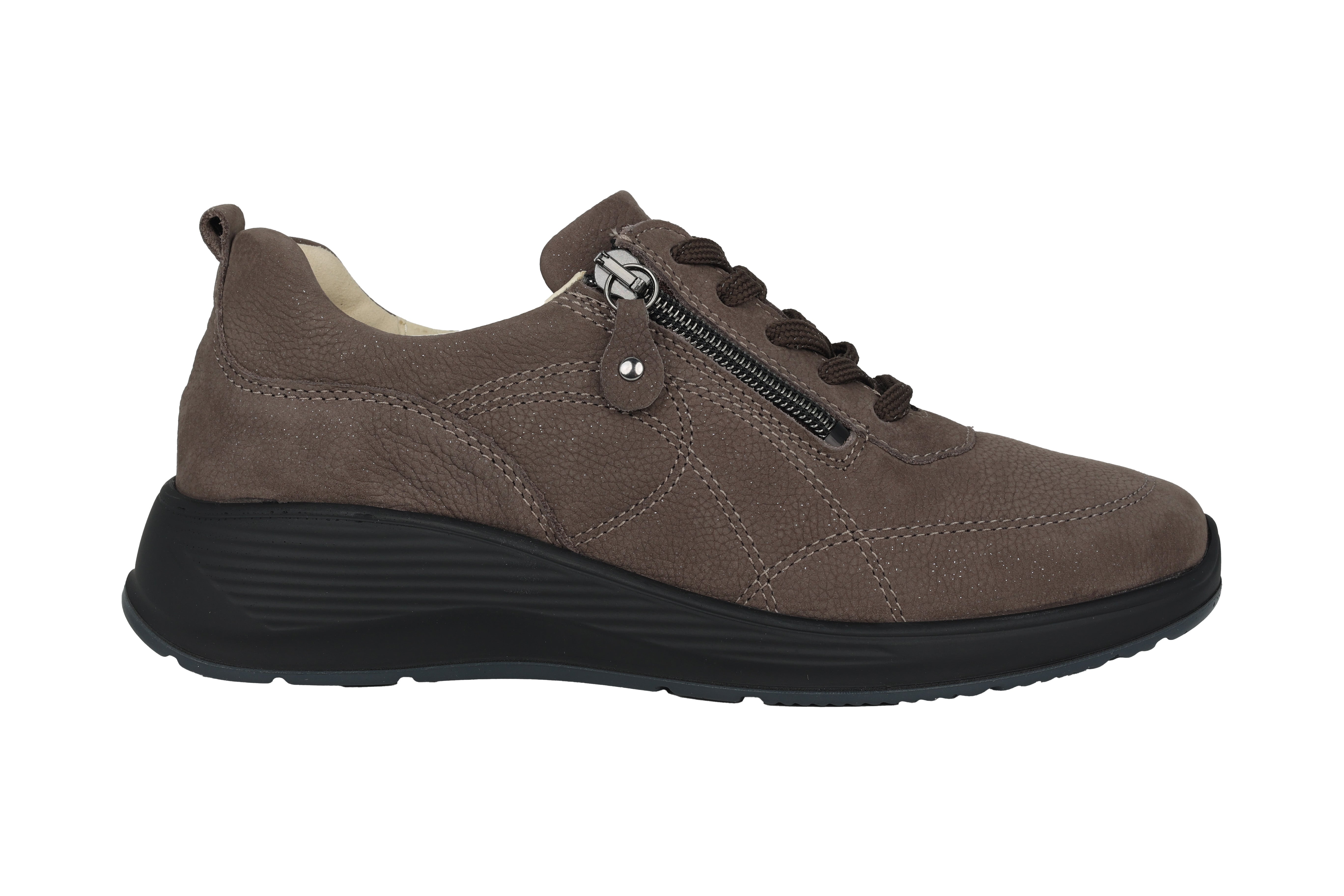 Chaussures à lacets femme 'Kalea' coupe très large (K) - gris