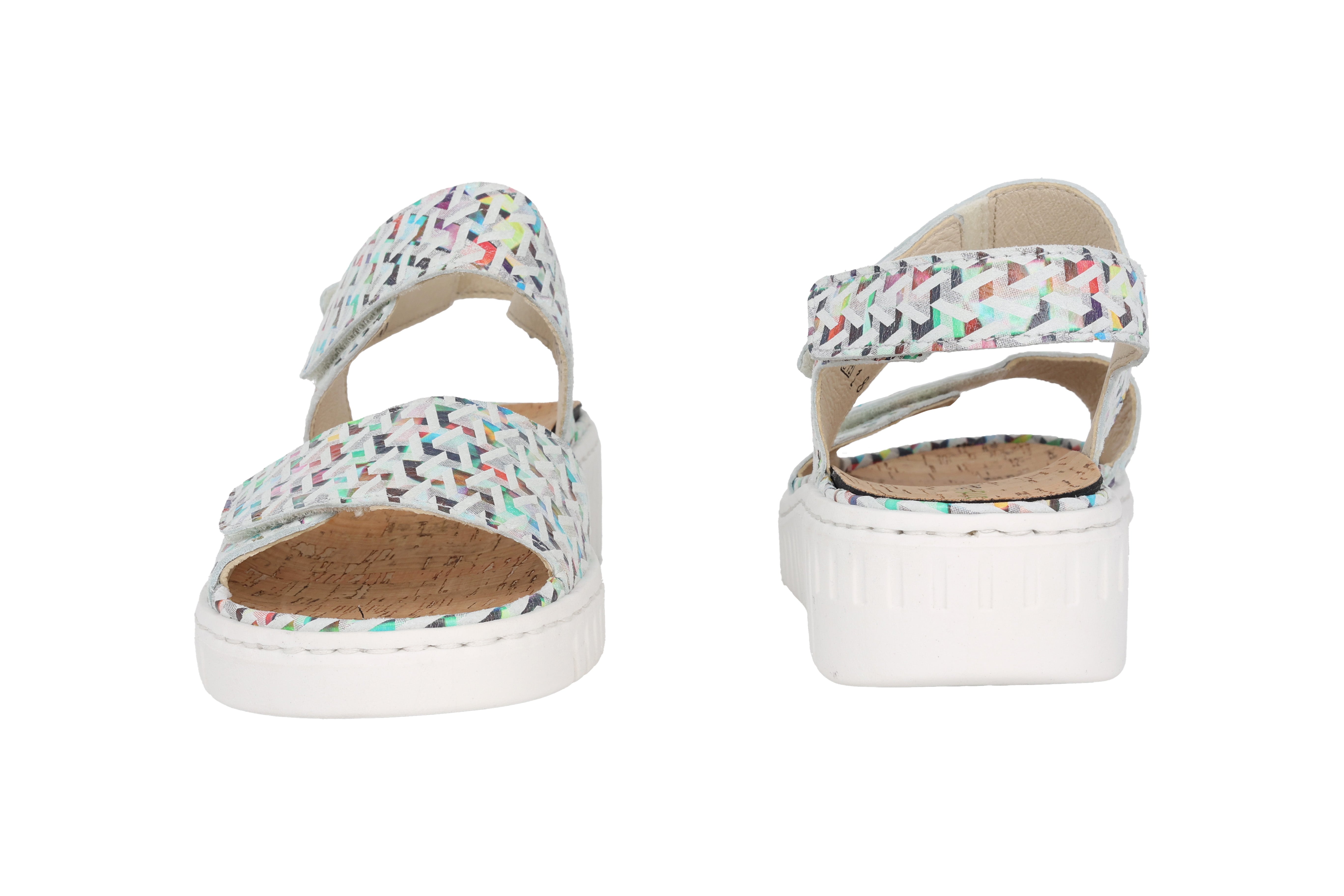 Damessandaal 'H-Willow' met brede pasvorm (H) - veelkleurig