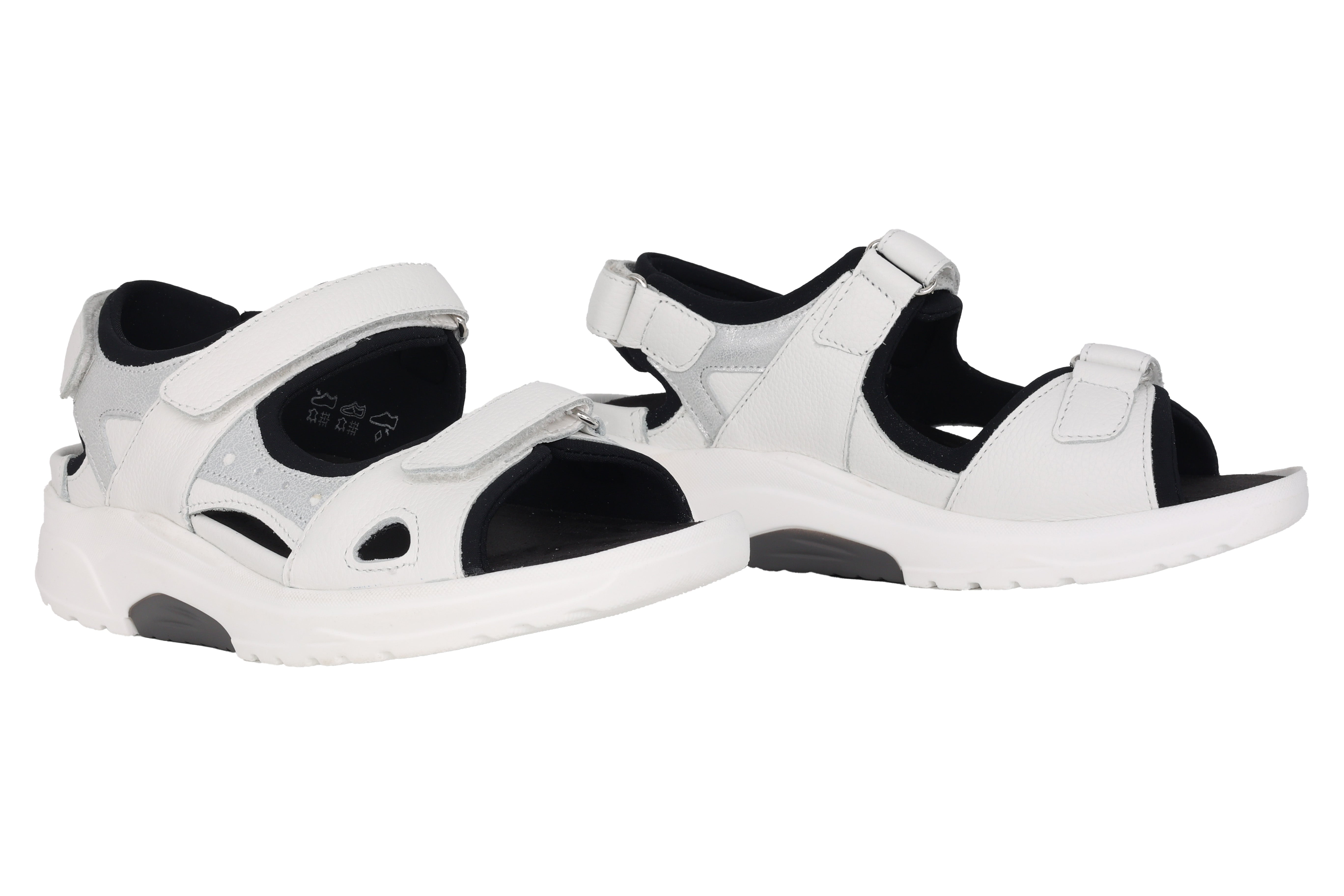 Dynamische rollende damessandaal 'H-Yvonne' met brede pasvorm (H) - wit