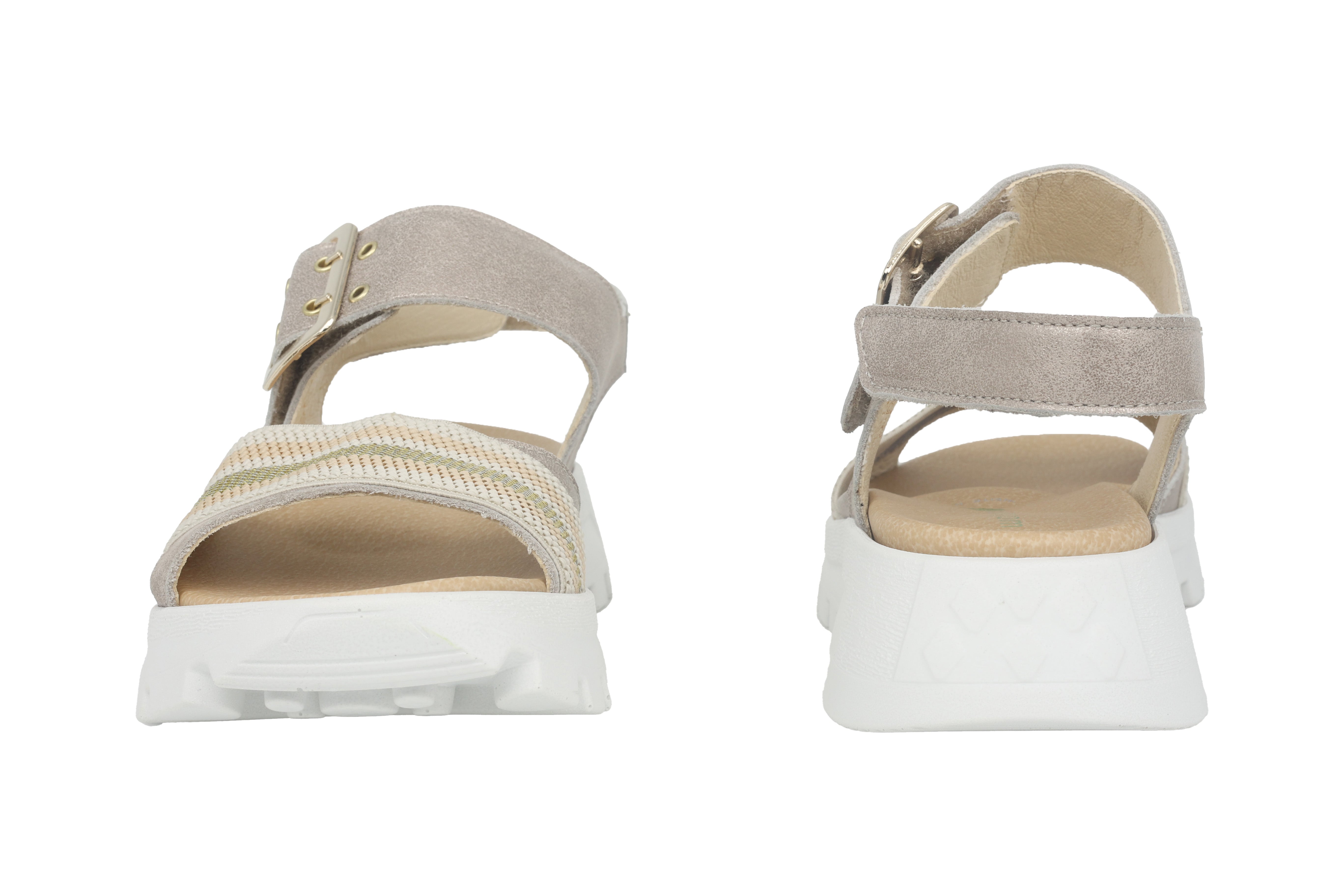 Damessandaal 'H-Nele' met brede pasvorm (H) - zilver