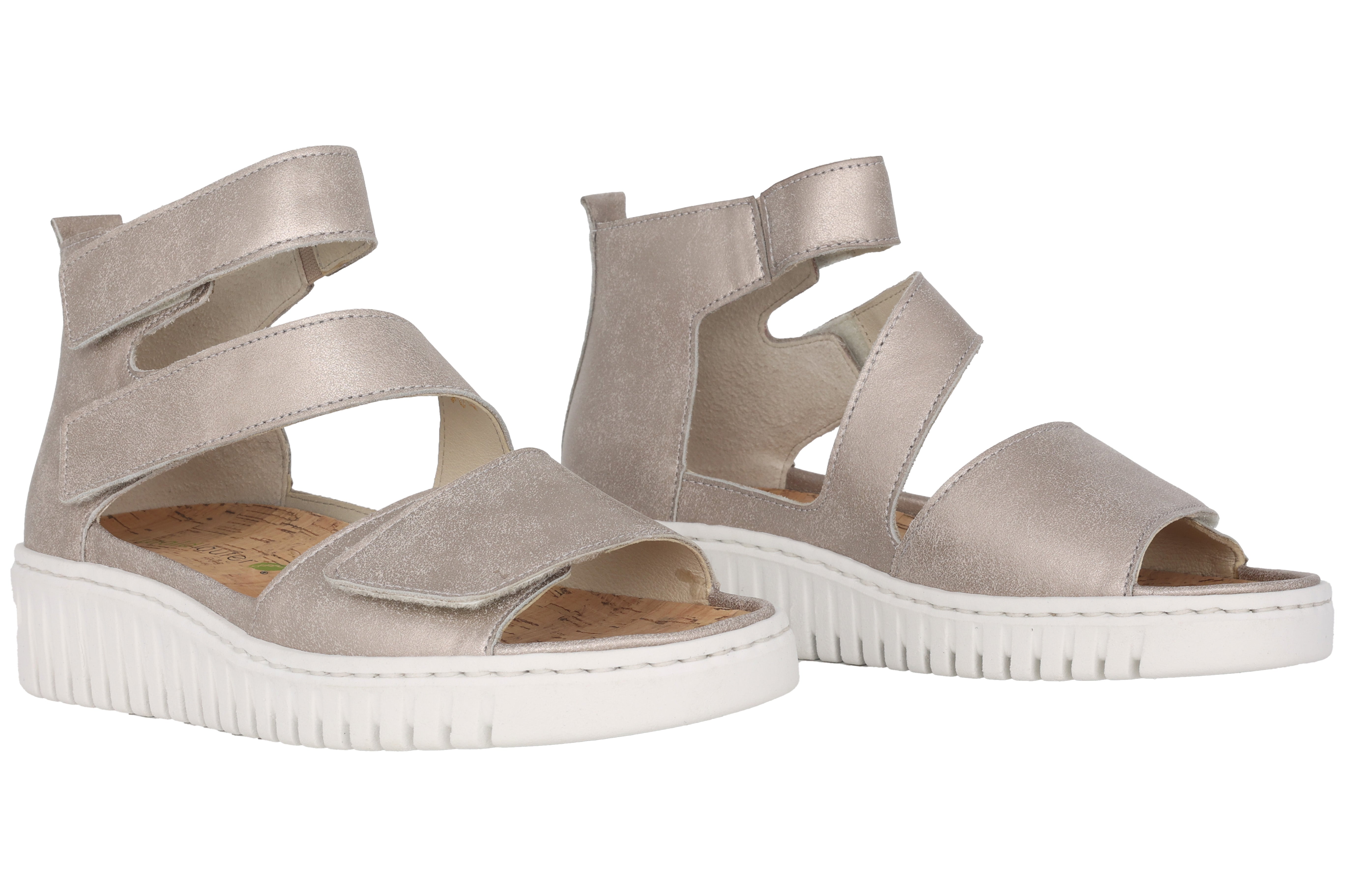 Damessandaal 'H-Willow' met brede pasvorm (H) - zilver