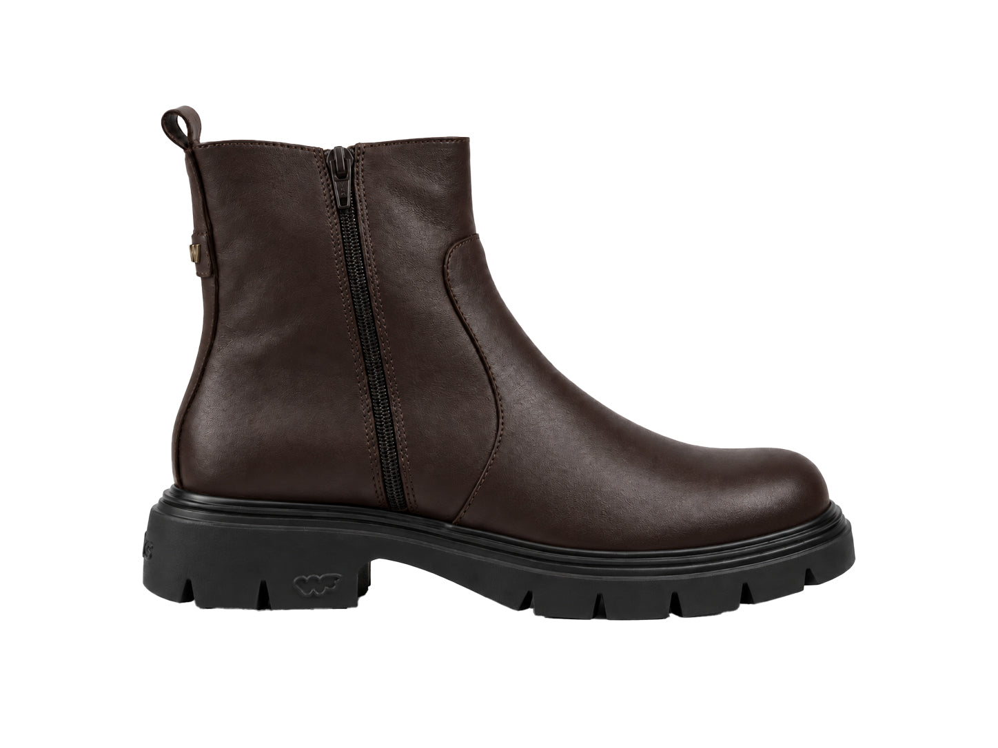 'Bones 05' Women's Leather Ankle Boots - Brown