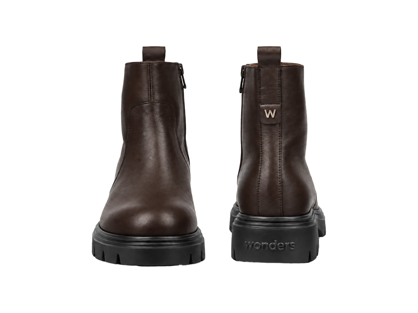 'Bones 05' Women's Leather Ankle Boots - Brown