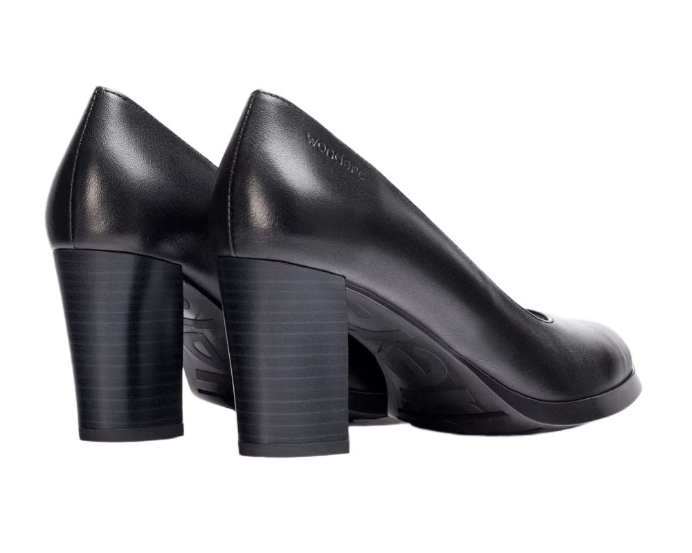 'Vflex 01' women's leather heel pumps - black