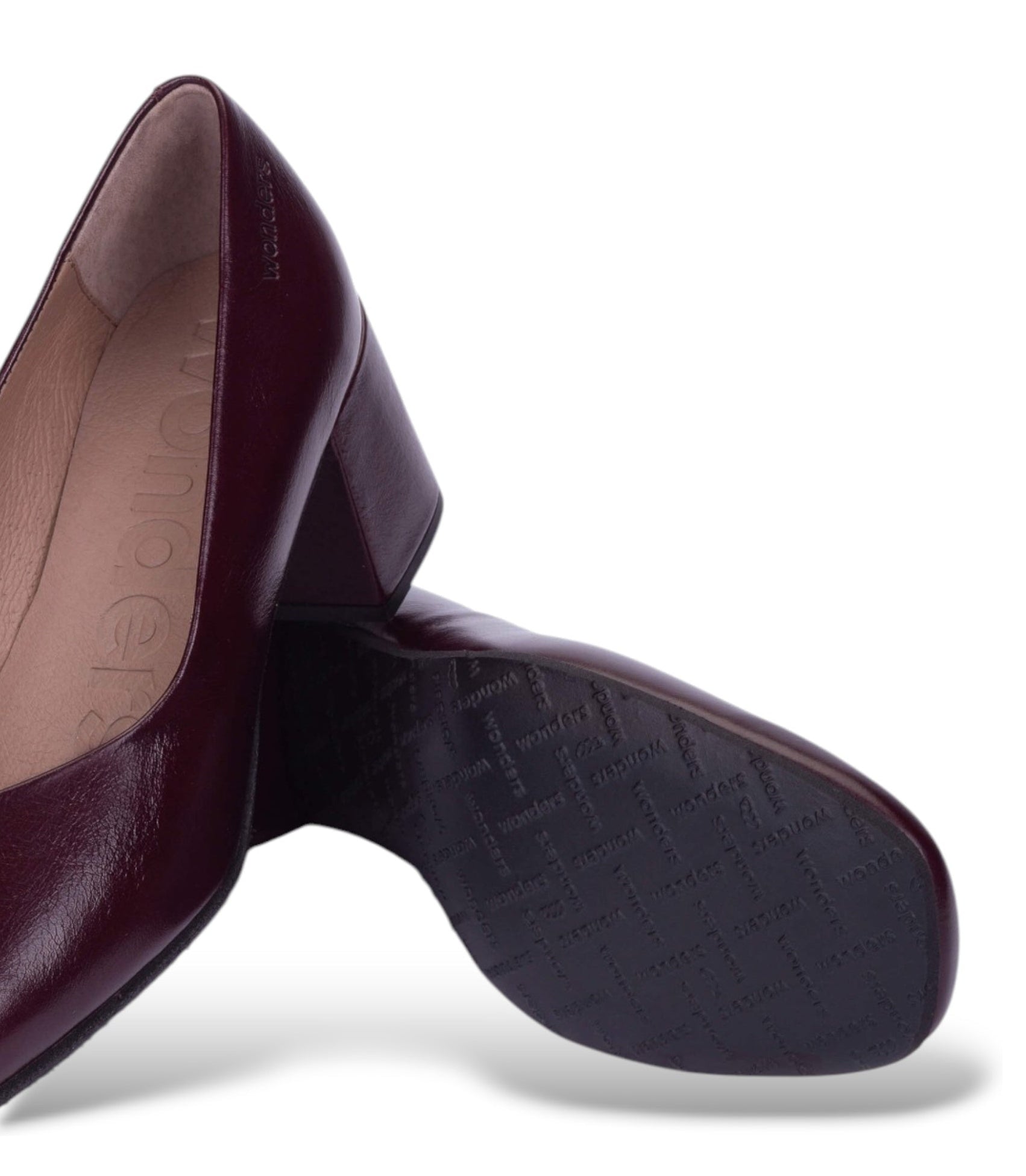 'Vflex 01' women's leather heel pumps - red