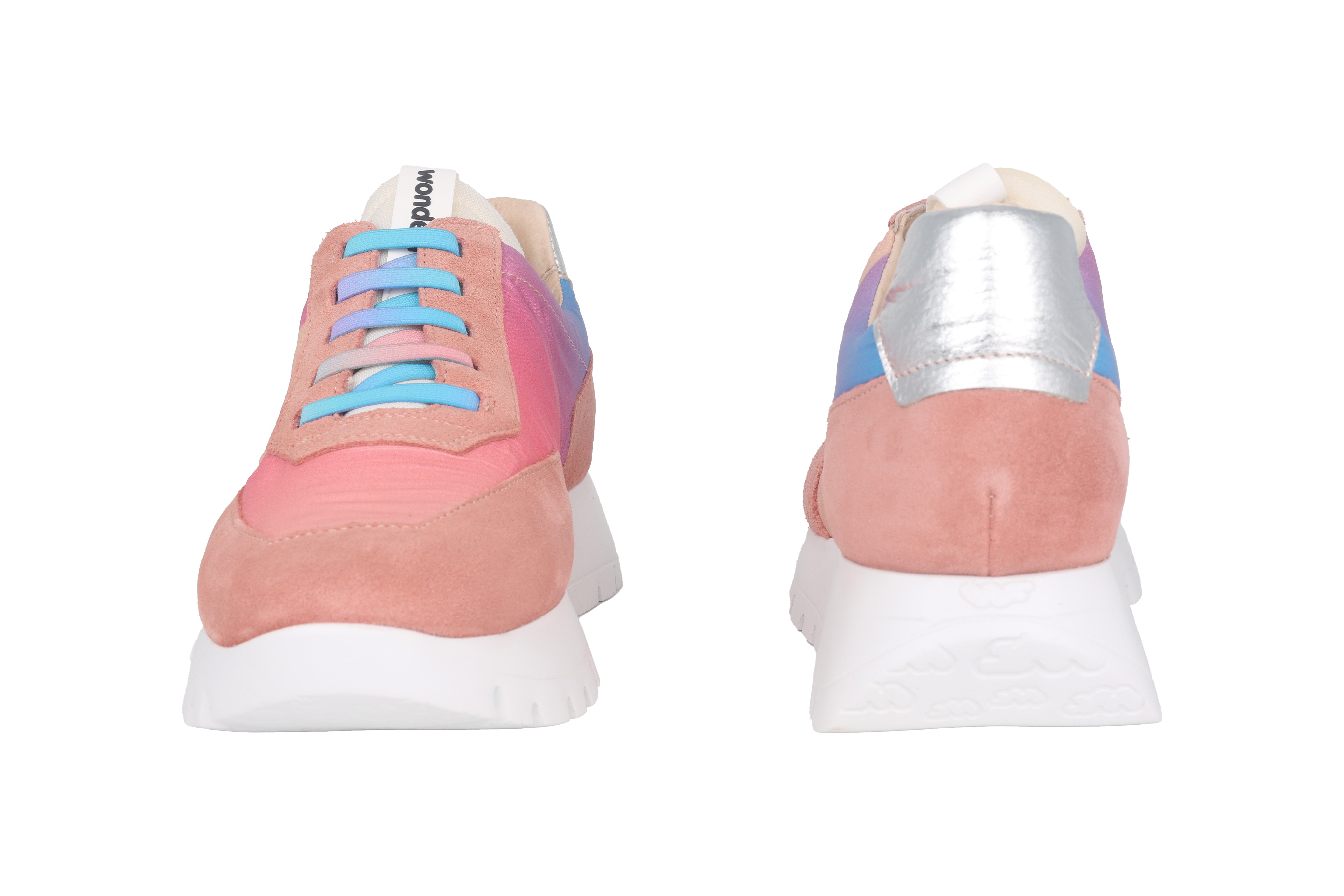 'Odisei' women's lace-up sneaker - pink mix
