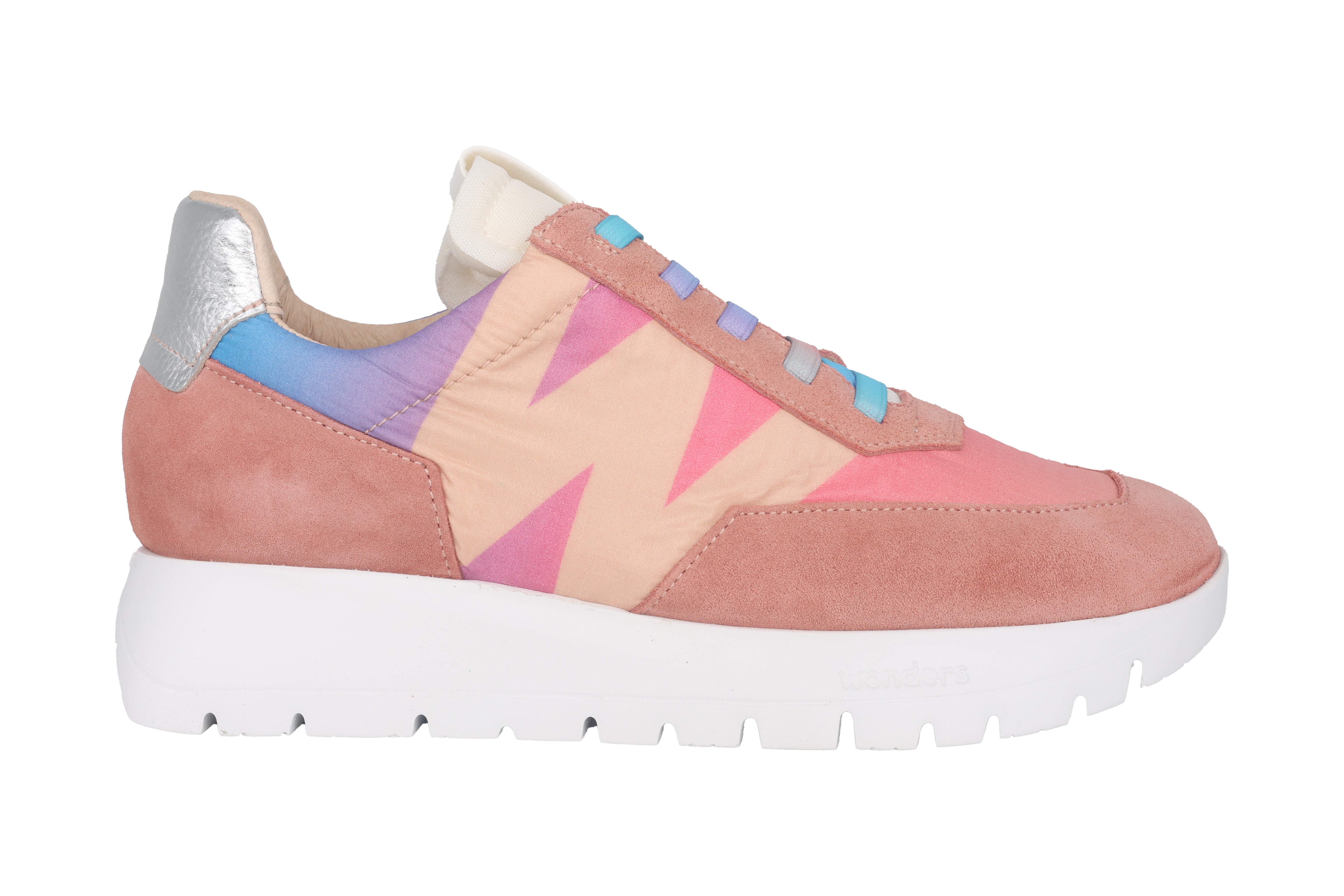 'Odisei' women's lace-up sneaker - pink mix