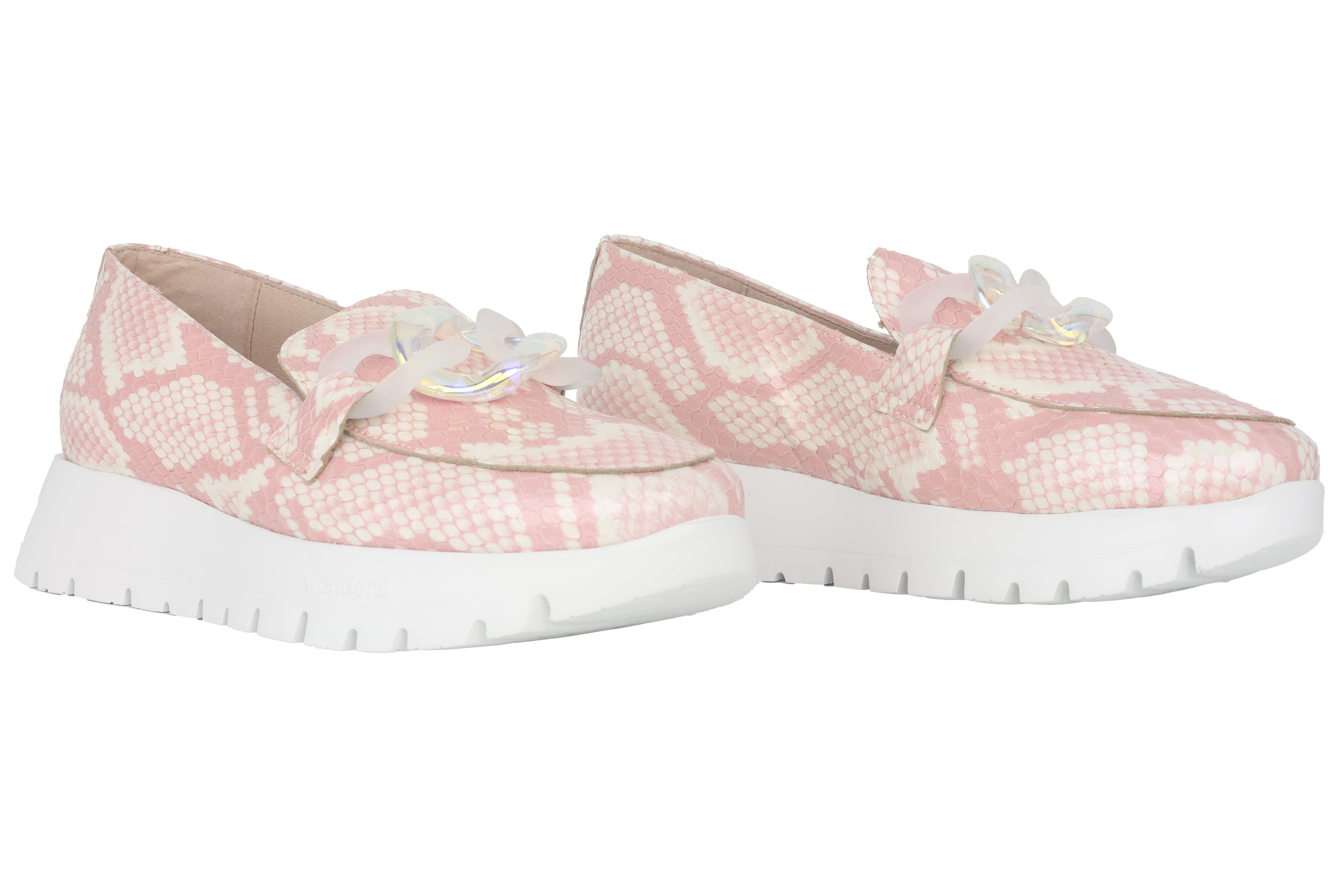Mocassin femme 'Rose' - Argent rose