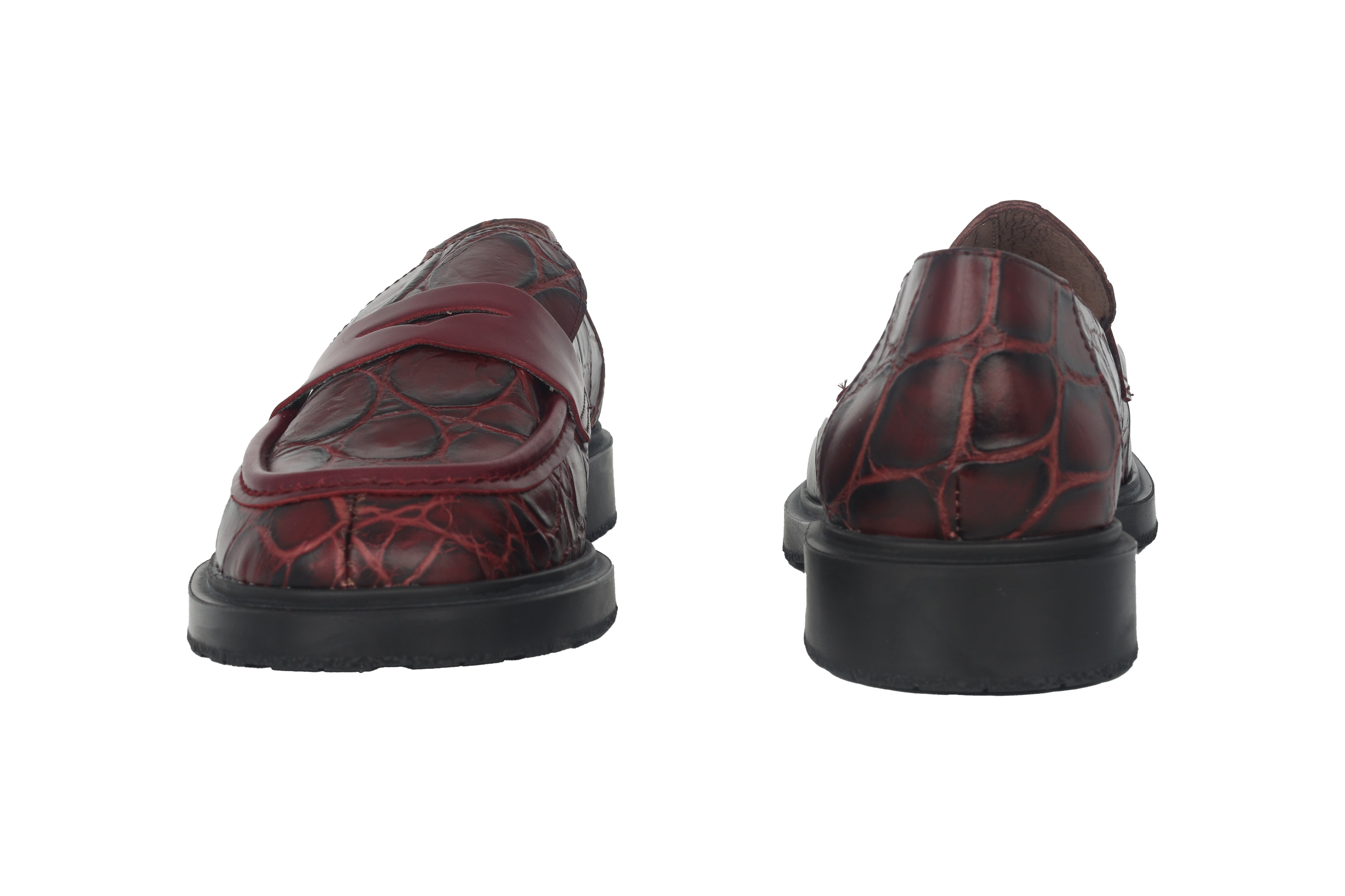 Damesloafer 'Ned' - rode croco