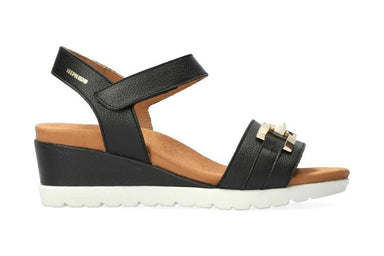 Damessandaal met sleehak 'Yulia' - Zwart - ChaplinshoesDamessandaal 'Yulia' met sleehak - ZwartMephisto