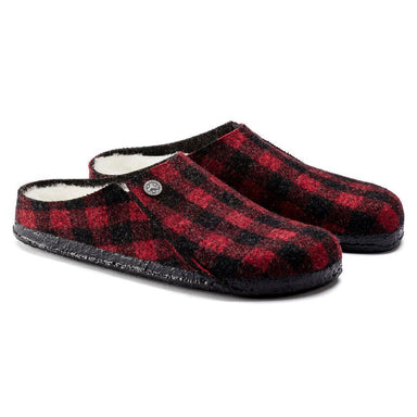 Heren huispantoffels 'Zermatt Rivet' - Rood zwart combi - ChaplinshoesHeren huispantoffels 'Zermatt Rivet' - Rood zwart combiBirkenstock