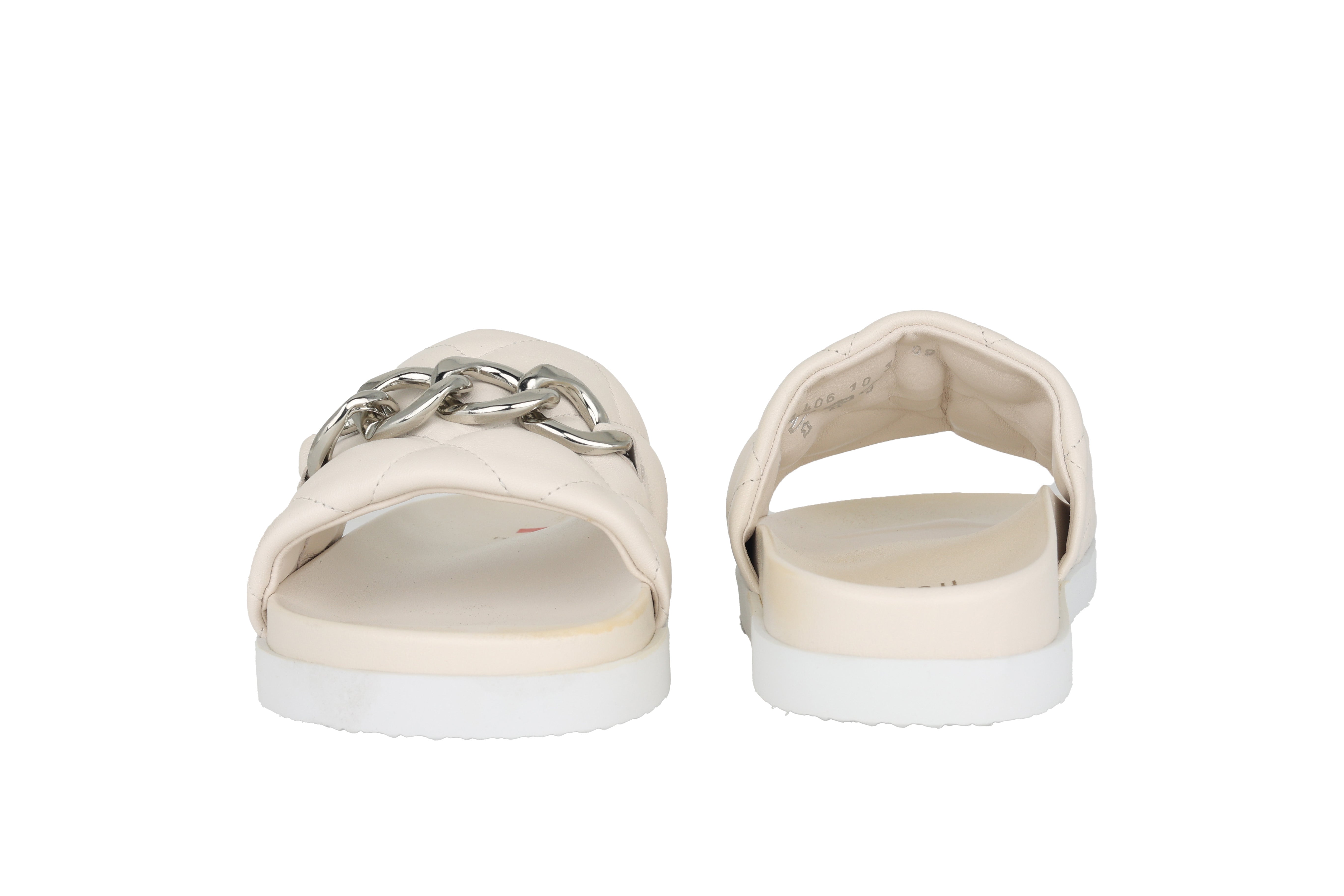 'ZOE'Sandalia chancla mujer - Beige crema